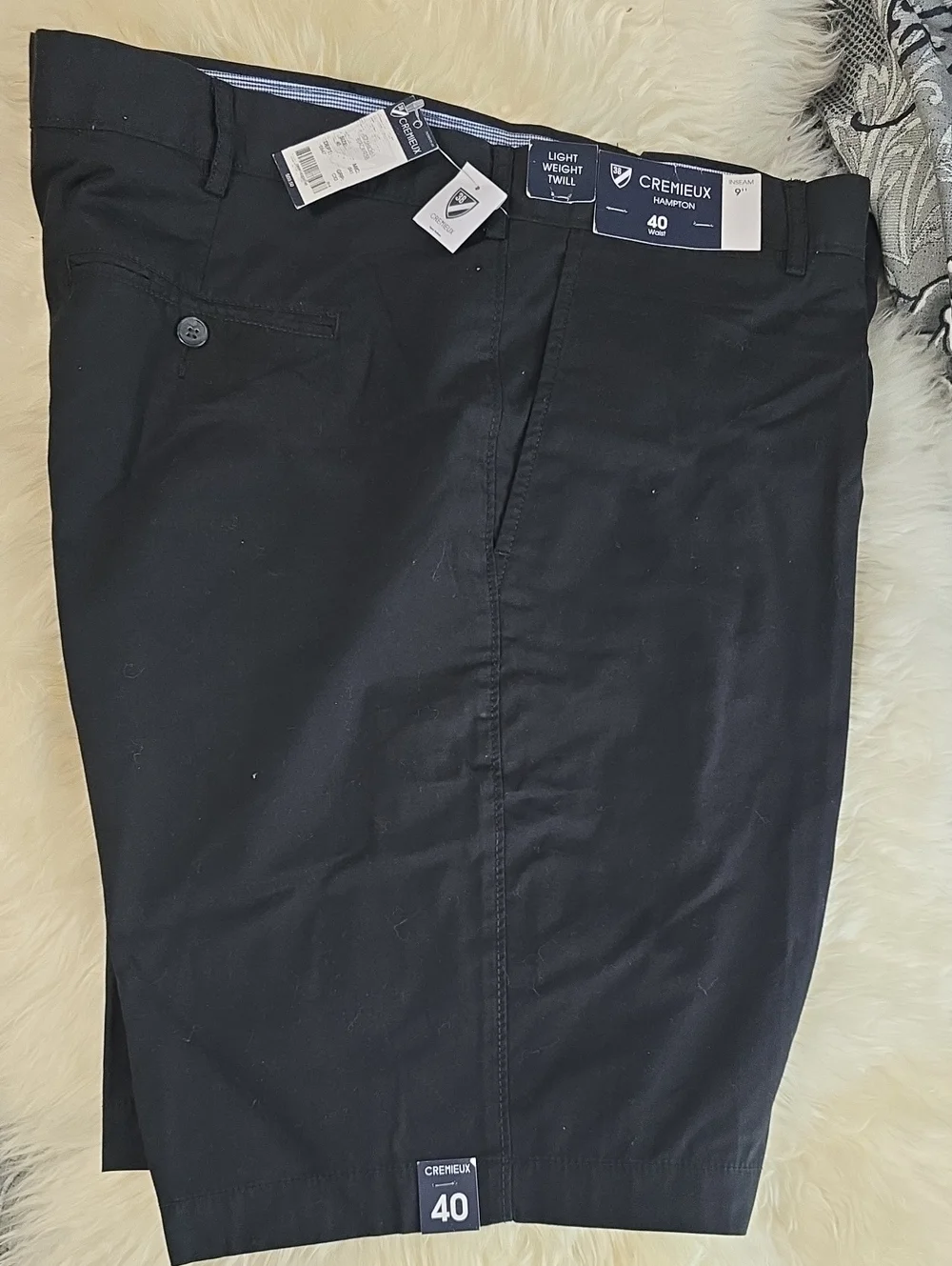 Cremieux Black Lightweight Twill Shorts